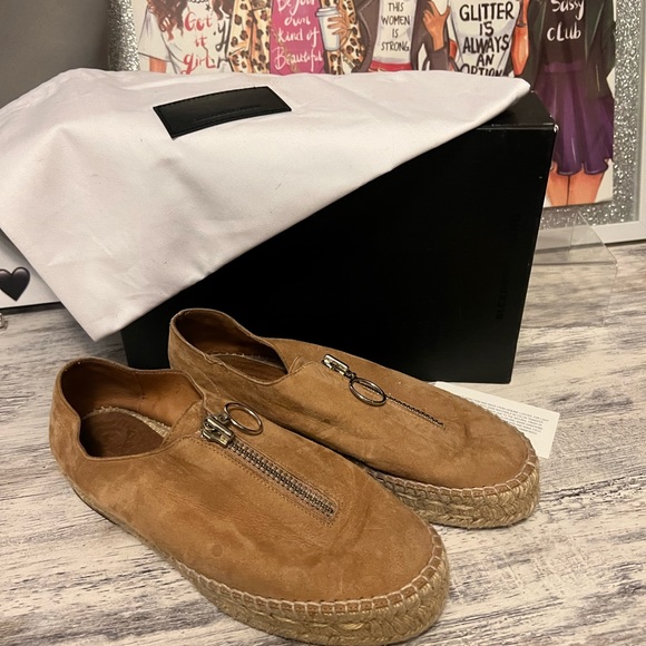 ALEXANDER WANG Devon nubuck zip front espadrille shoes - Picture 12 of 16